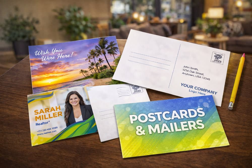 Takeout insert, seasonal promotion, and stickers packed with a restaurant order