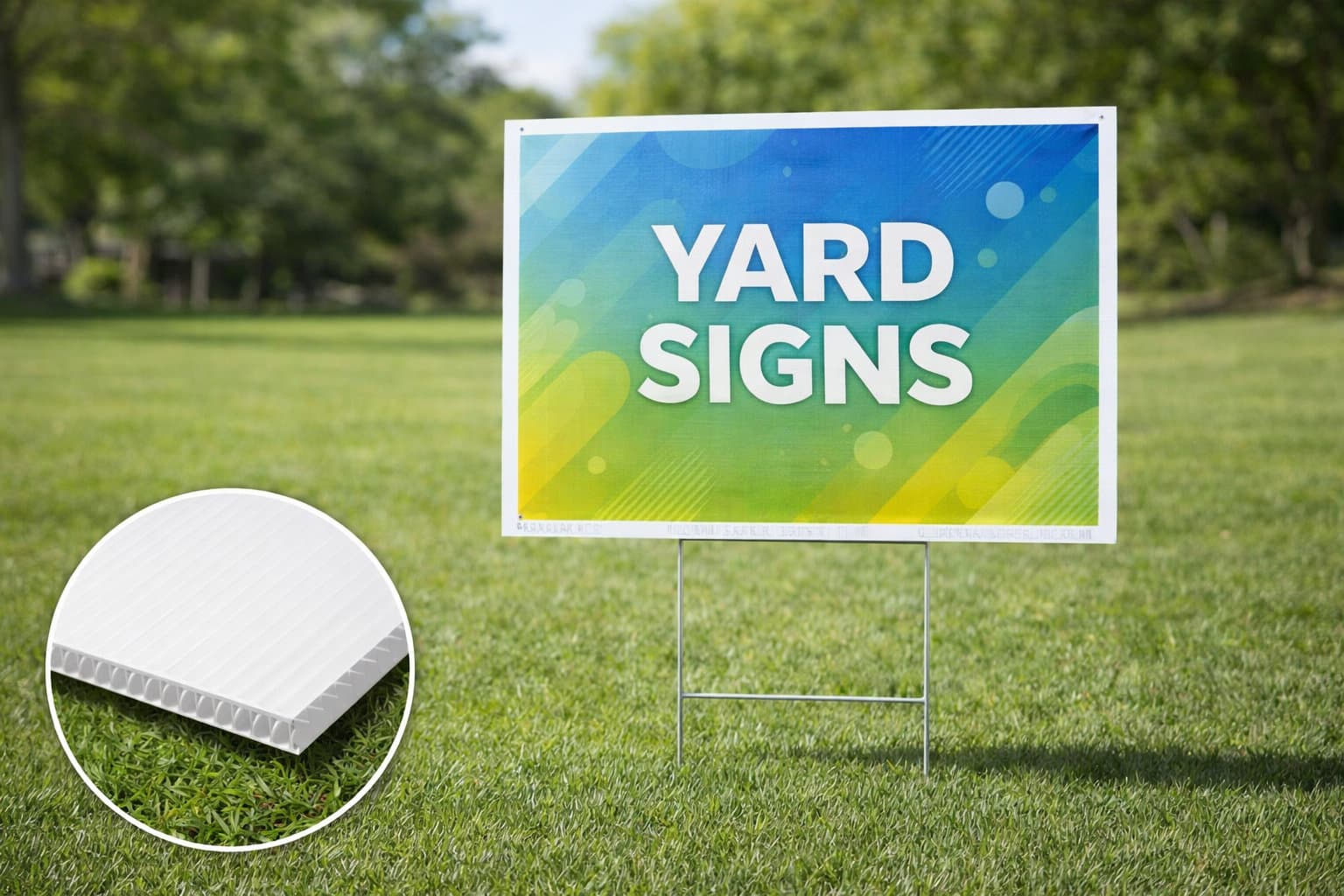 Yard signs printed by Shelton PrintWorks